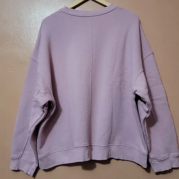 Topshop Pink Oversized Sweatshirt Size Medium EUC - Picture 2 of 5